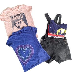 12 PIECES! Girls Summer Tees & Shorts - Size 10/12